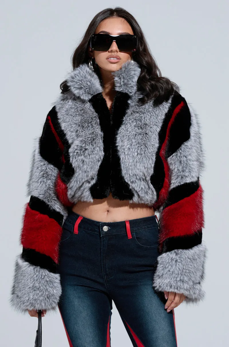 TORONTO FAUX FUR COAT sold by AKIRA