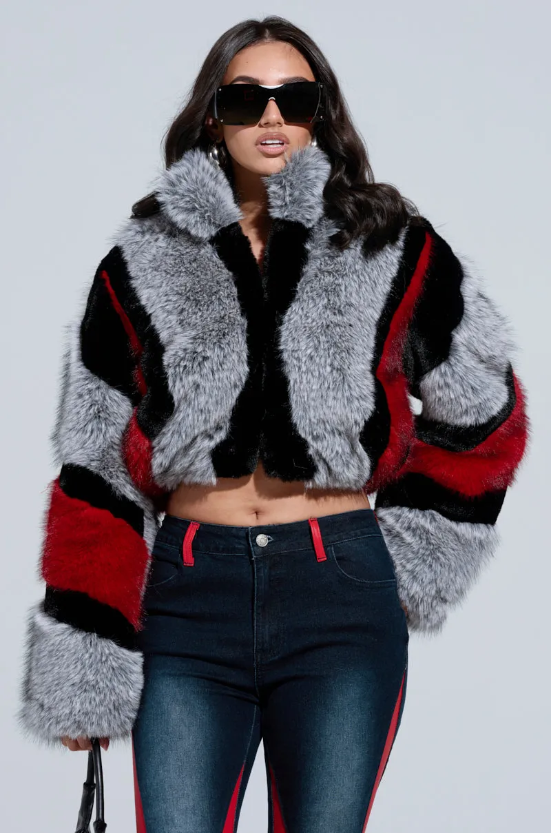 TORONTO FAUX FUR COAT sold by AKIRA product image thumbnail 2