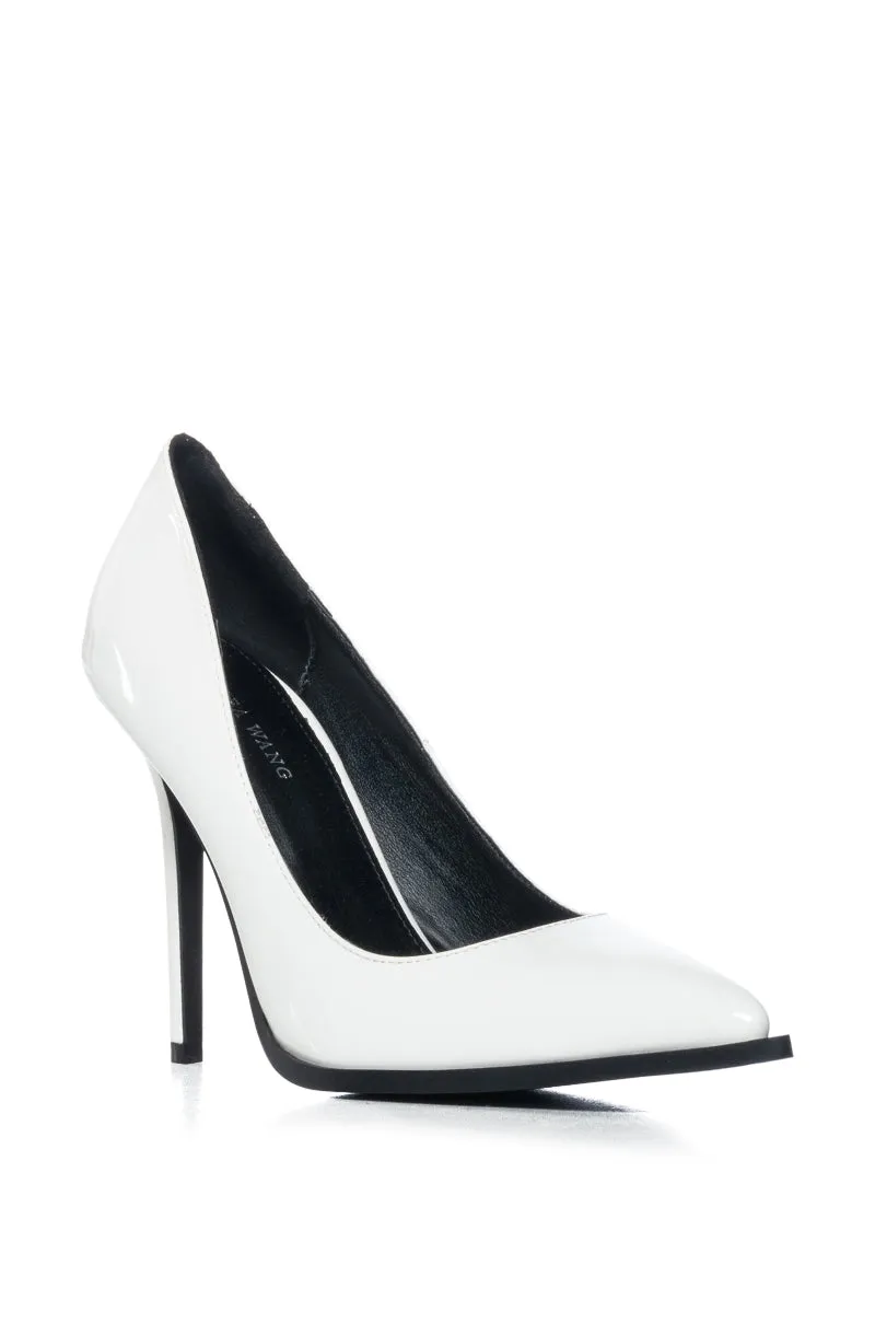 AZALEA WANG RECIPE FOR SUCCESS STILETTO PATENT PUMP IN WHITE sold by AKIRA product image thumbnail 3