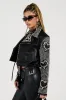 HEARTBREAK PART II EMBELLISHED MOTO IN BLACK sold by AKIRA