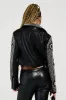 HEARTBREAK PART II EMBELLISHED MOTO IN BLACK sold by AKIRA
