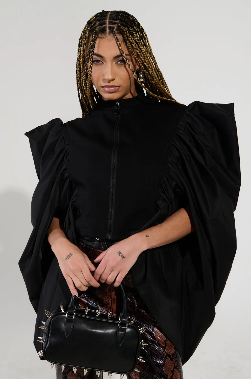 NOUVEAU RICHE EXAGGERATED SLEEVE BOMBER sold by AKIRA product image thumbnail 2