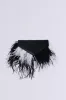 MIXED DECISIONS FEATHER CLUTCH sold by AKIRA
