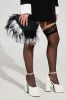 MIXED DECISIONS FEATHER CLUTCH sold by AKIRA