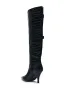 AZALEA WANG RHODES BLACK CROC WEDGE BOOT sold by AKIRA