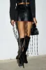 AZALEA WANG RHODES BLACK CROC WEDGE BOOT sold by AKIRA