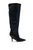 AZALEA WANG RHODES BLACK CROC WEDGE BOOT sold by AKIRA