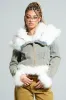 BELLA FUR TRIM DENIM MOTO sold by AKIRA