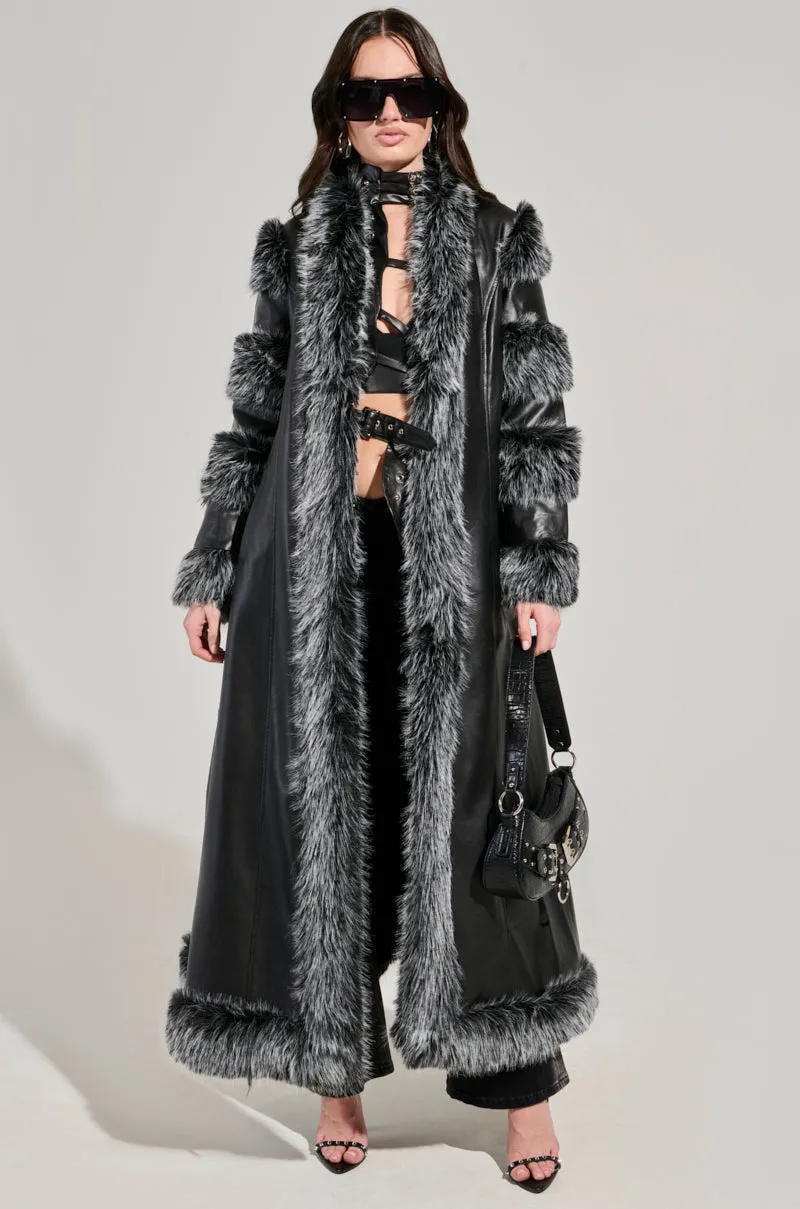FOR THE DRAMA FUR TRIM COAT sold by AKIRA product image thumbnail 3