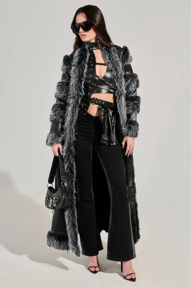 FOR THE DRAMA FUR TRIM COAT sold by AKIRA product image thumbnail 2