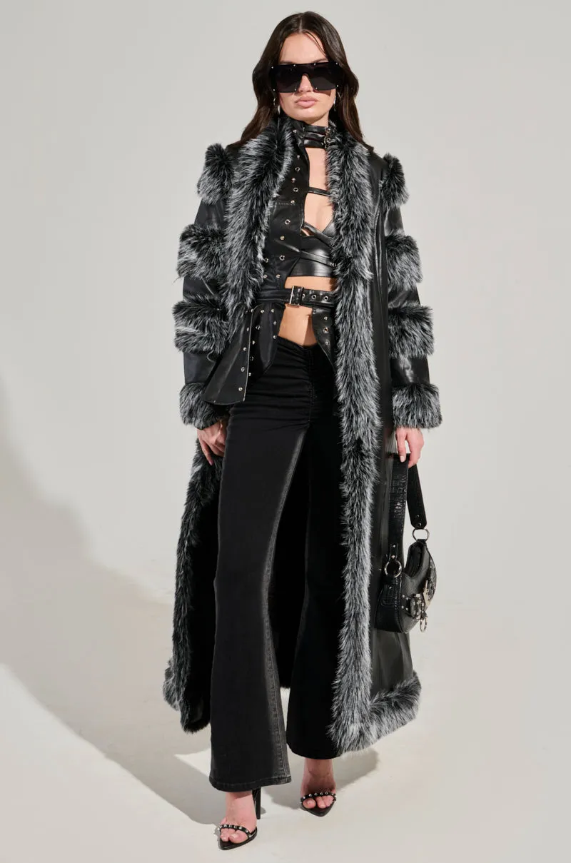 FOR THE DRAMA FUR TRIM COAT sold by AKIRA product image thumbnail 4