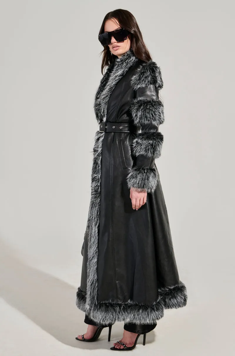 FOR THE DRAMA FUR TRIM COAT sold by AKIRA product image thumbnail 5