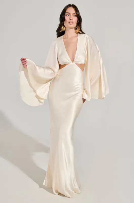 TAYLOR SATIN MAXI DRESS sold by AKIRA