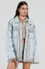 GAME TIME EMBELLISHED LONGLINE DENIM JACKET sold by AKIRA