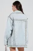 GAME TIME EMBELLISHED LONGLINE DENIM JACKET sold by AKIRA