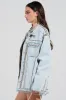 GAME TIME EMBELLISHED LONGLINE DENIM JACKET sold by AKIRA