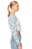 DENIM SLEEVE PRINTED SWEATSHIRT sold by AKIRA