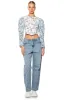DENIM SLEEVE PRINTED SWEATSHIRT sold by AKIRA