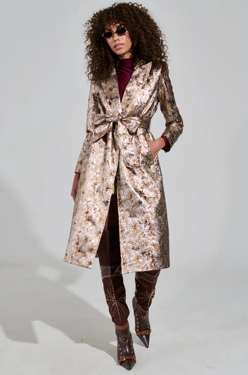 CITY LIGHTS BROCADE TRENCH sold by AKIRA product image thumbnail 5