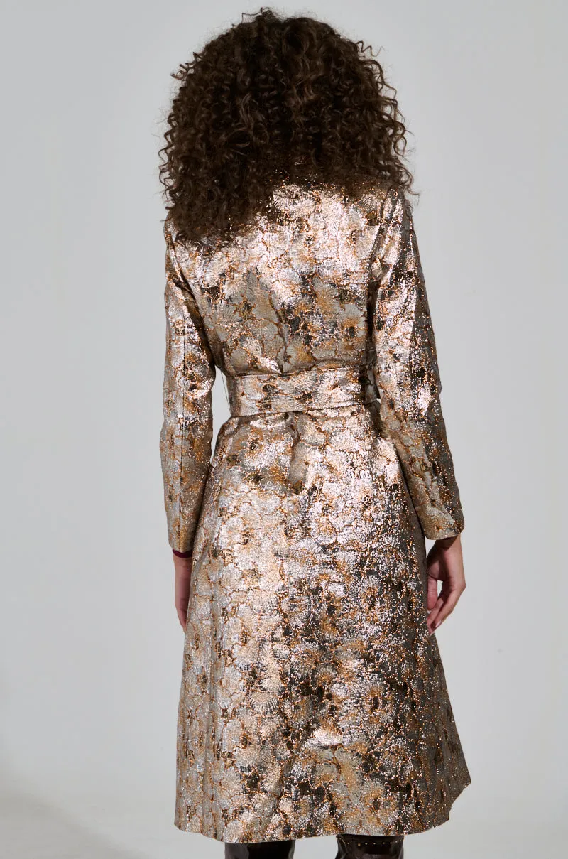 CITY LIGHTS BROCADE TRENCH sold by AKIRA product image thumbnail 4