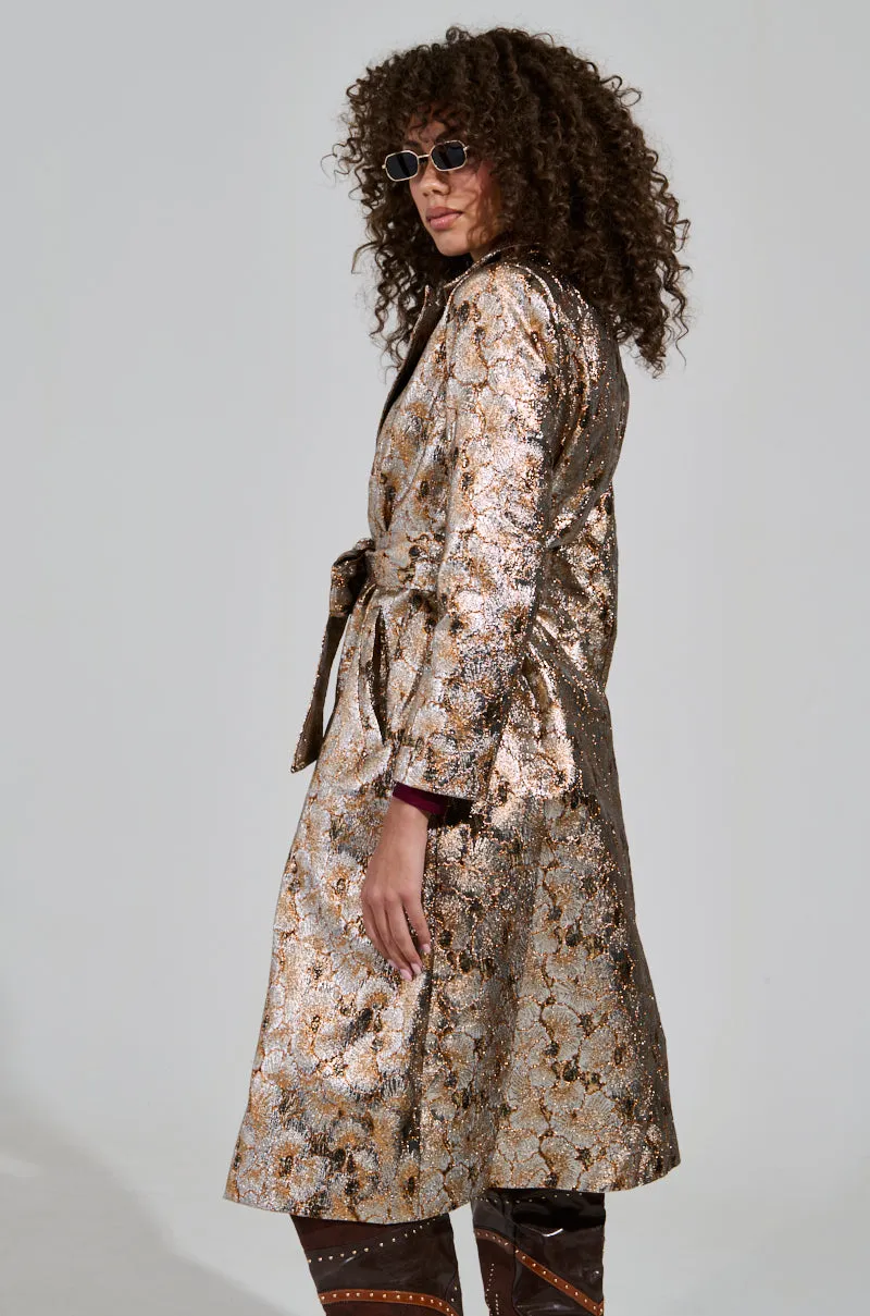 CITY LIGHTS BROCADE TRENCH sold by AKIRA product image thumbnail 3
