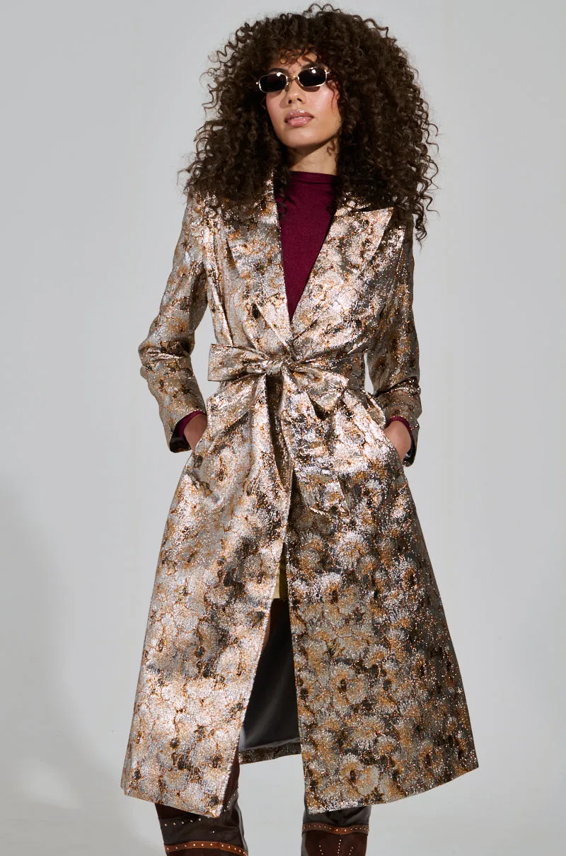 CITY LIGHTS BROCADE TRENCH sold by AKIRA product image thumbnail 2