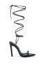 AZALEA WANG JACINTO BLACK SPIKE DETAIL SANDAL sold by AKIRA