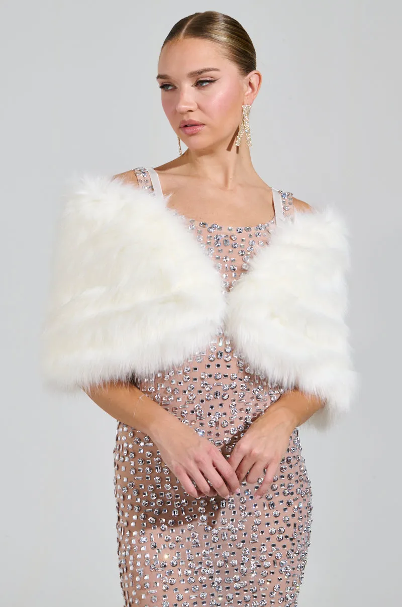 TO THE GALA FAUX FUR SHAWL sold by AKIRA product image thumbnail 2