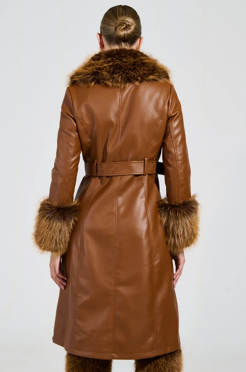 KAYA FUR LINED TRENCH IN TAN sold by AKIRA product image thumbnail 5