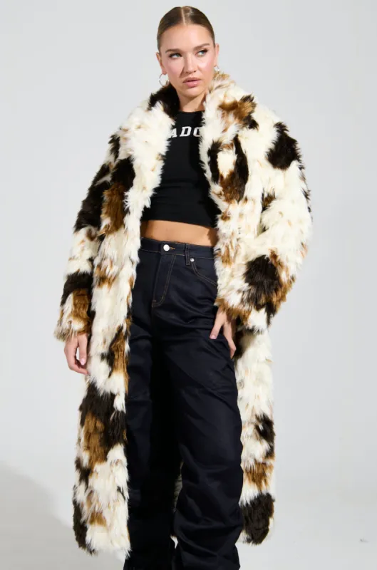 BRONX FAUX FUR COAT sold by AKIRA