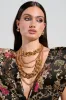 OMG SLAY LAYERED CHAIN NECKLACE IN GOLD sold by AKIRA