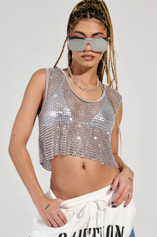 DANCE ALL NIGHT TANK sold by AKIRA