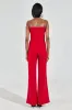 BADDIE STRAPLESS JUMPSUIT WITH GOLD BUTTONS sold by AKIRA
