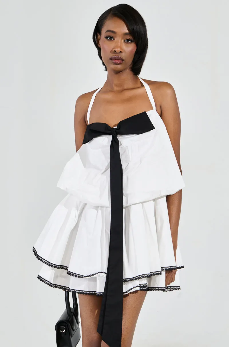 MIA POPLIN MINI DRESS WITH BOW sold by AKIRA product image thumbnail 3