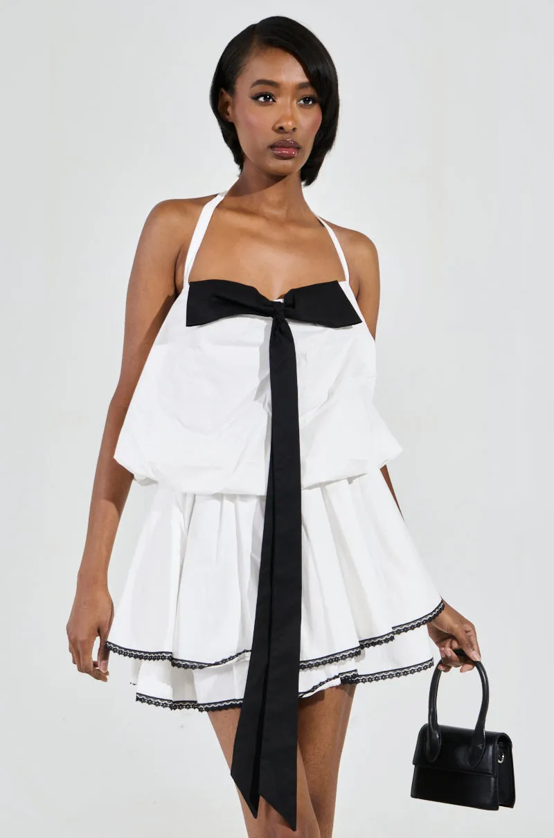 MIA POPLIN MINI DRESS WITH BOW sold by AKIRA product image thumbnail 2