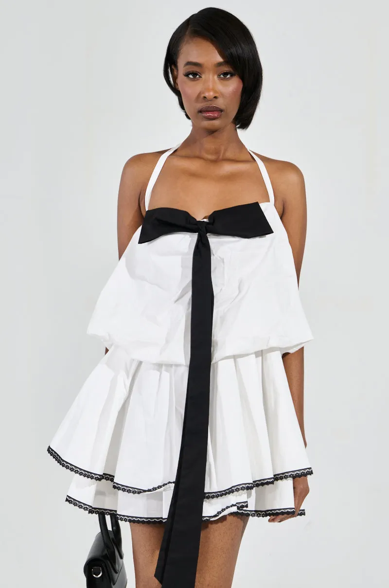 MIA POPLIN MINI DRESS WITH BOW sold by AKIRA product image thumbnail 4