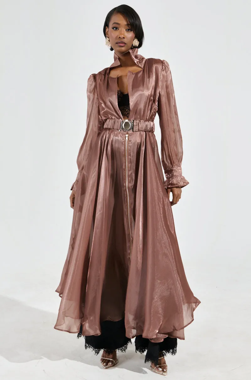 DRESSED UP TRENCH COAT IN BROWN sold by AKIRA product image thumbnail 2