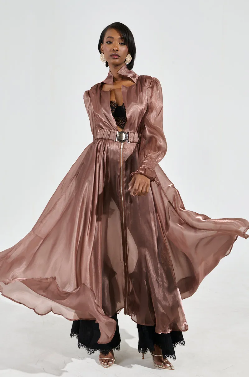 DRESSED UP TRENCH COAT IN BROWN sold by AKIRA product image thumbnail 4