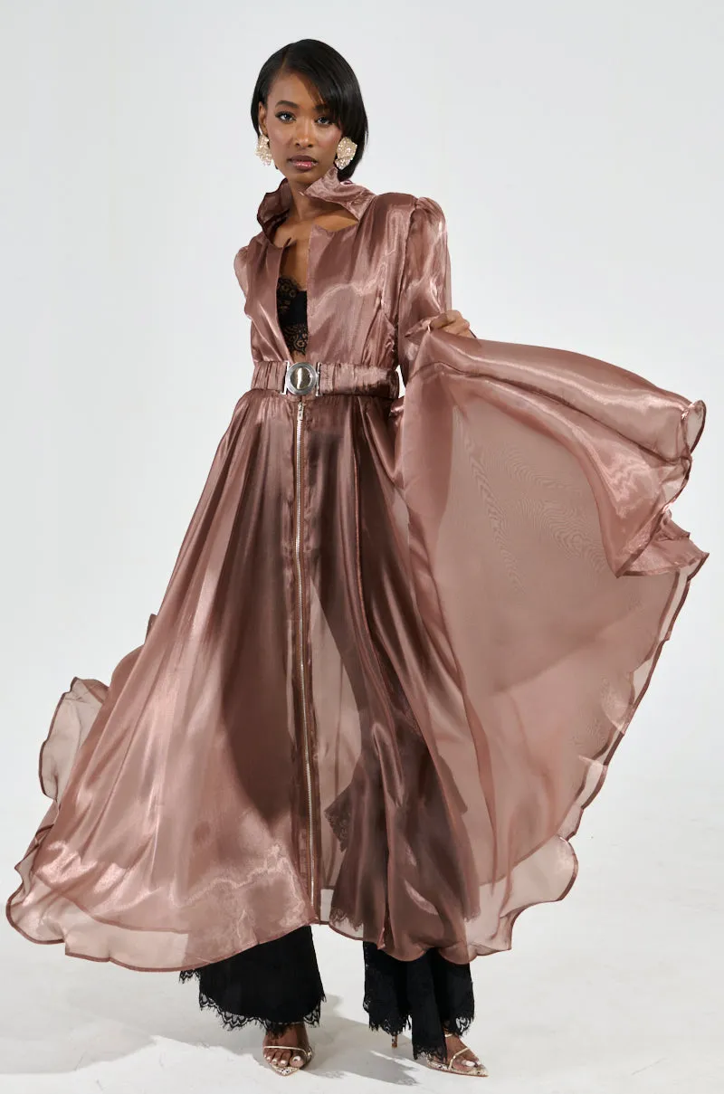 DRESSED UP TRENCH COAT IN BROWN sold by AKIRA product image thumbnail 3