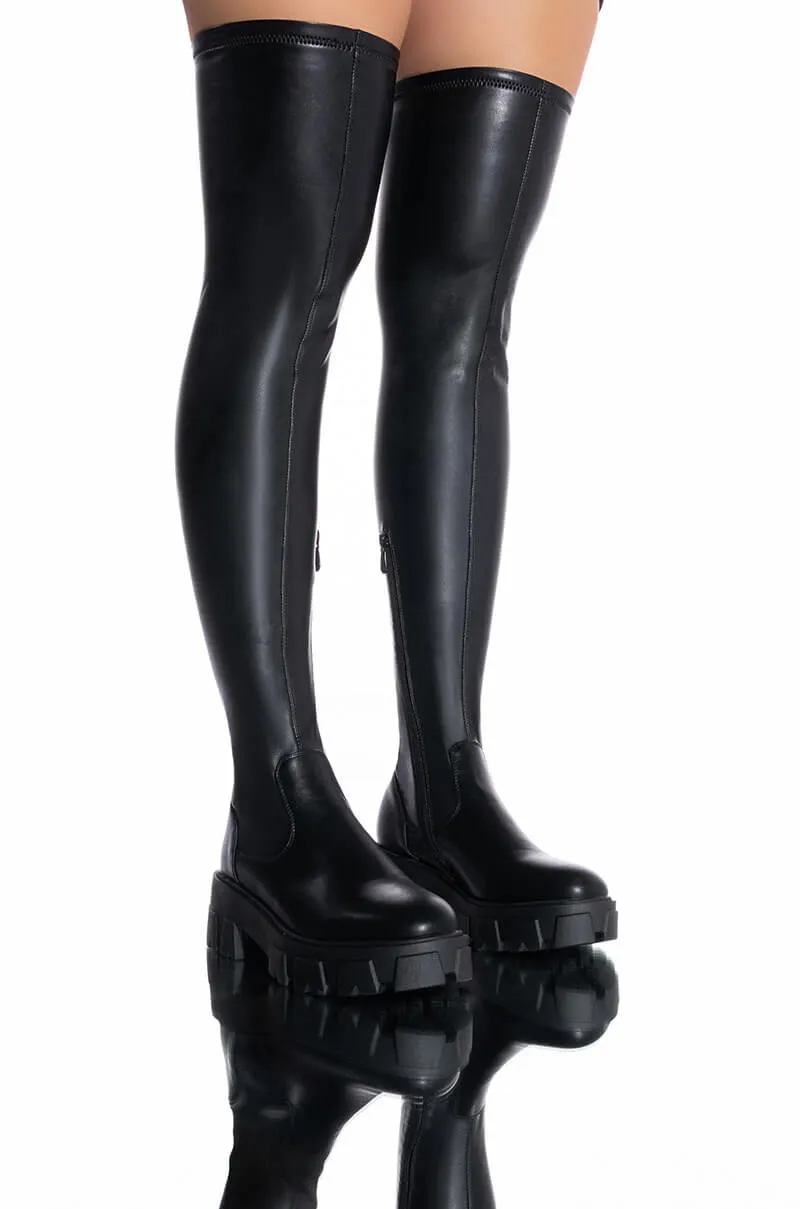 AZALEA WANG EUREVA BLACK FLAT BOOT sold by AKIRA product image thumbnail 3