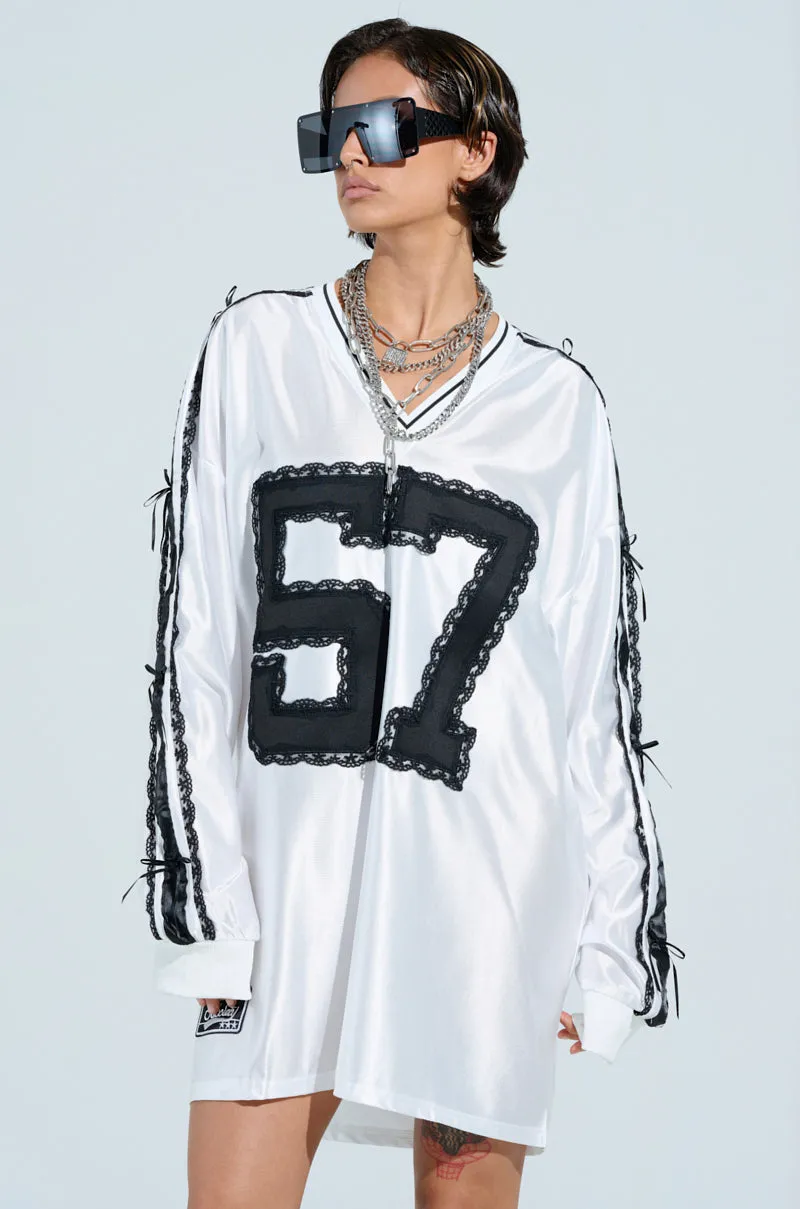 PUT A BOW ON IT JERSEY DRESS sold by AKIRA product image thumbnail 2