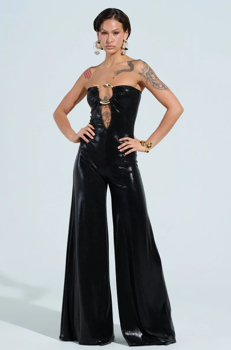 JUST A FEELING SLINKY JUMPSUIT sold by AKIRA