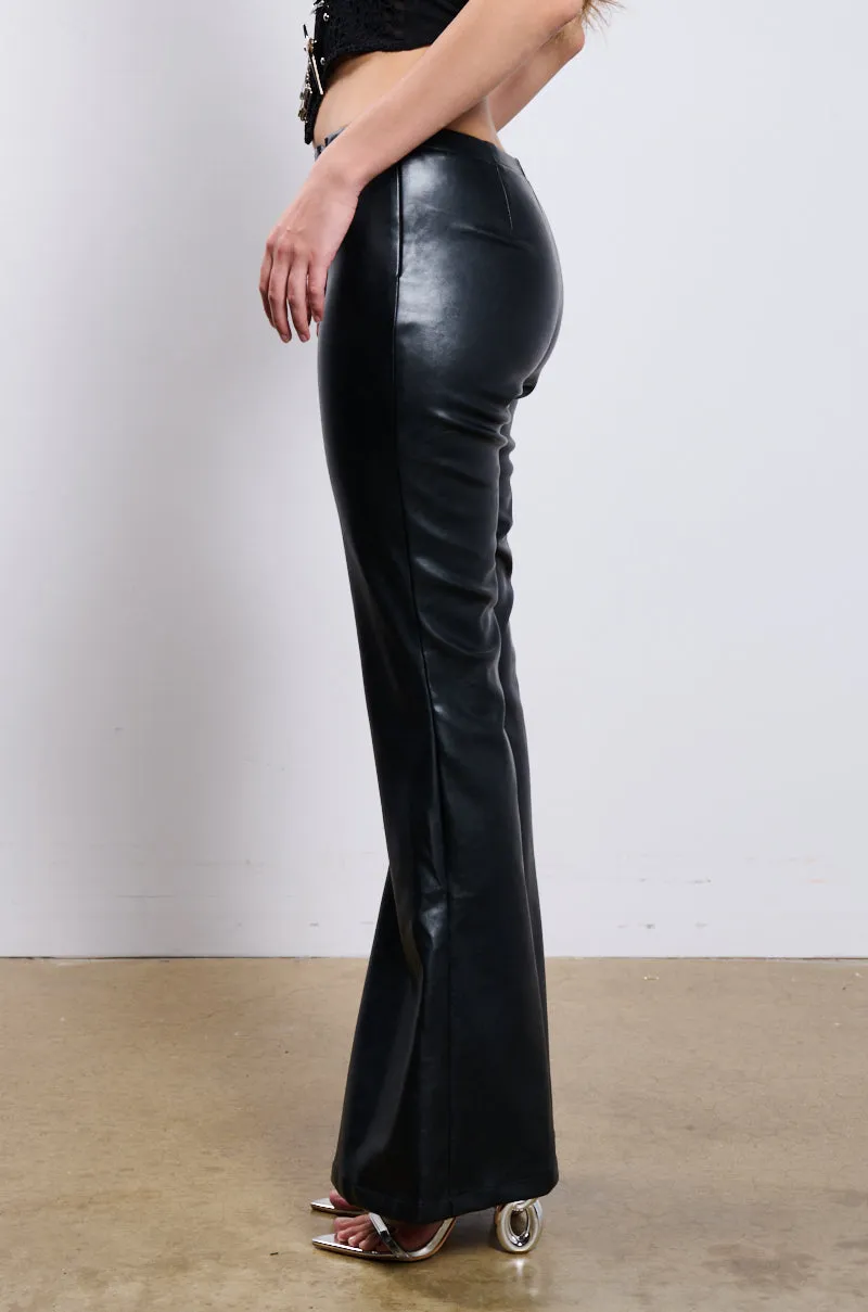 SOMETHING ABOUT YOU FAUX LEATHER PANT IN BLACK sold by AKIRA product image thumbnail 3