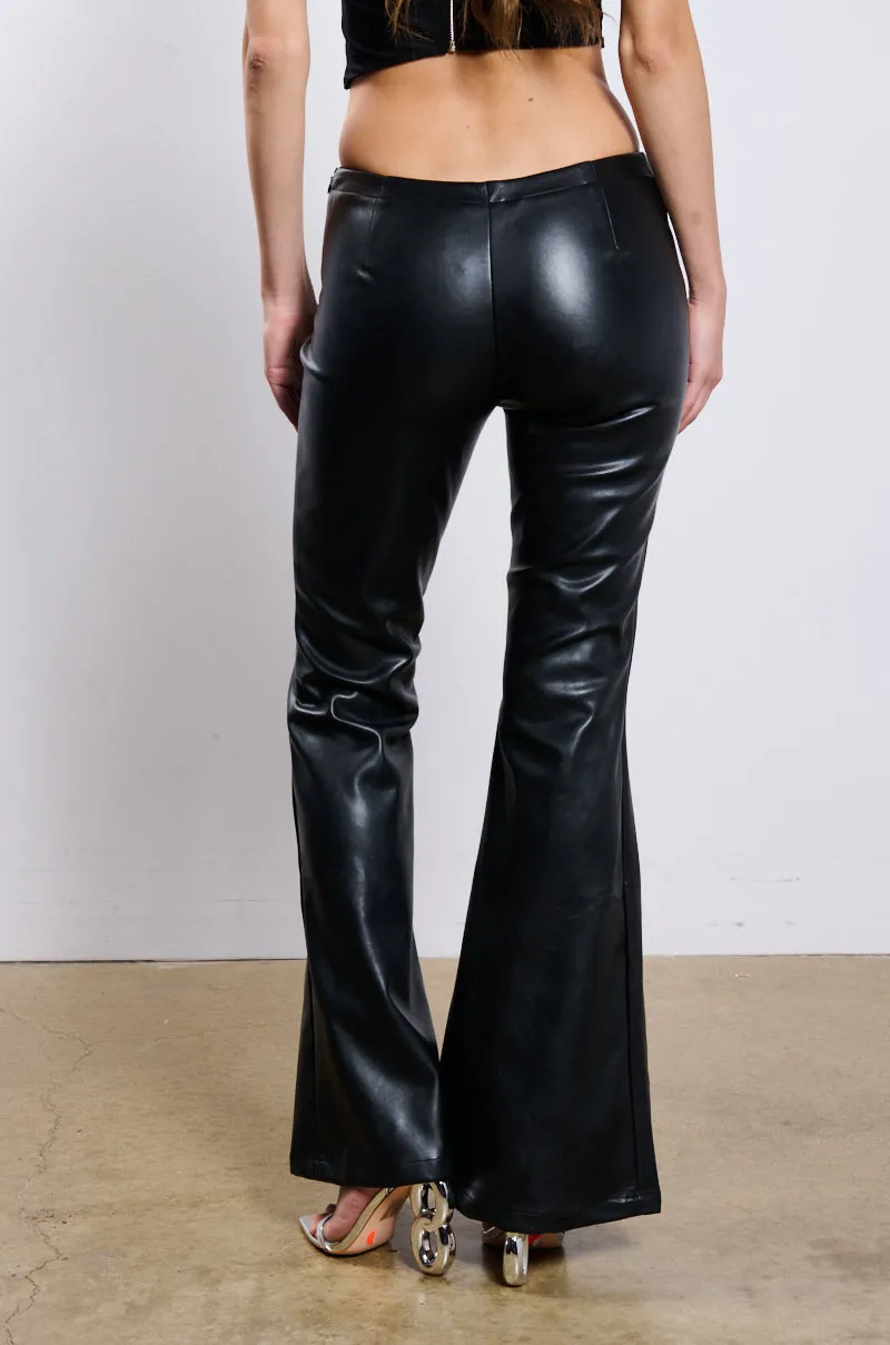 SOMETHING ABOUT YOU FAUX LEATHER PANT IN BLACK sold by AKIRA product image thumbnail 4