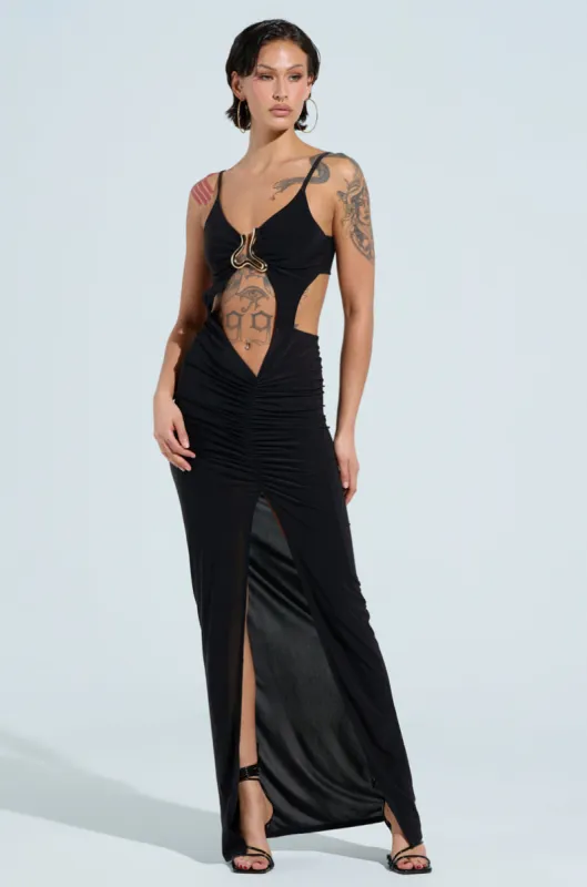 LAY IT LOW SLINKY MAXI DRESS sold by AKIRA