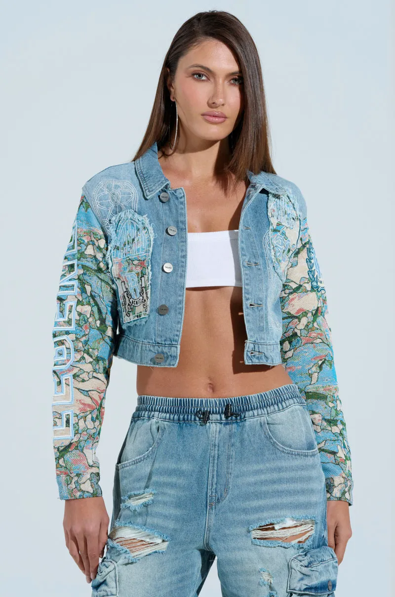 OUT OF THIS WORLD DENIM JACKET sold by AKIRA product image thumbnail 2