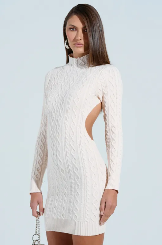 FASHIONABLY LATE CABLEKNIT MINI DRESS sold by AKIRA