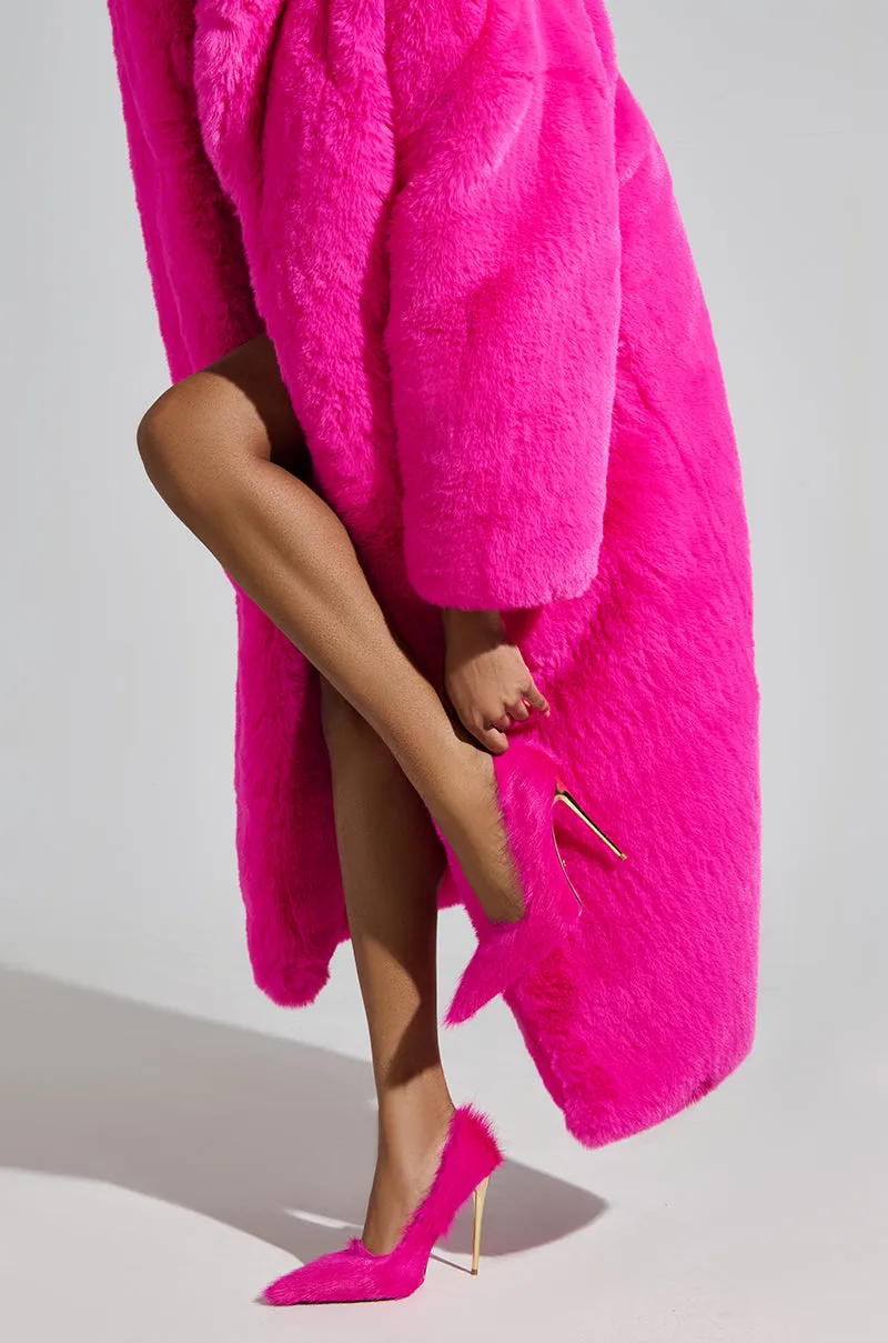 AZALEA WANG ROMEE FUCHSIA PONY HAIR PUMP sold by AKIRA product image thumbnail 3