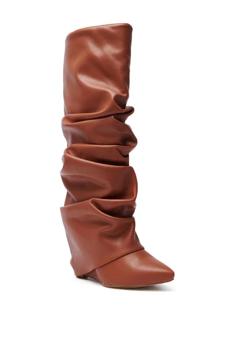 AZALEA WANG ZUMMA TAN WEDGE BOOT sold by AKIRA product image thumbnail 5
