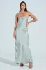 THE ONE THAT GOT AWAY SATIN MIDI DRESS sold by AKIRA